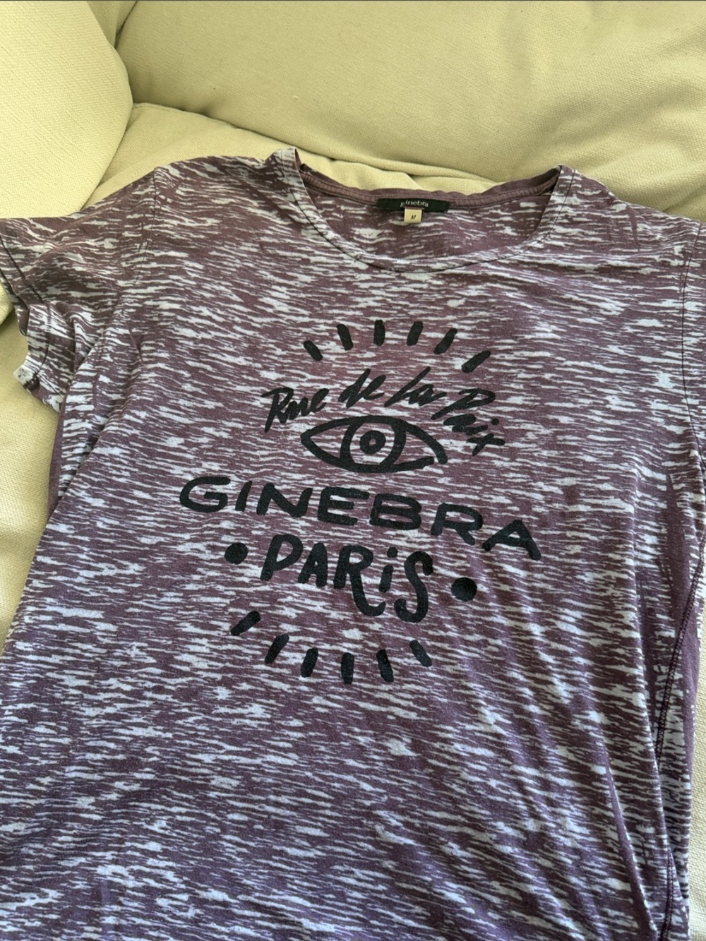 Ginebra Paris Purple Marled Graphic Kids Tee